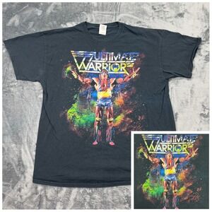 WWE Ultimate Warrior Graphic T-Shirt Mens XL Black Galaxy Splash Gildan Tee